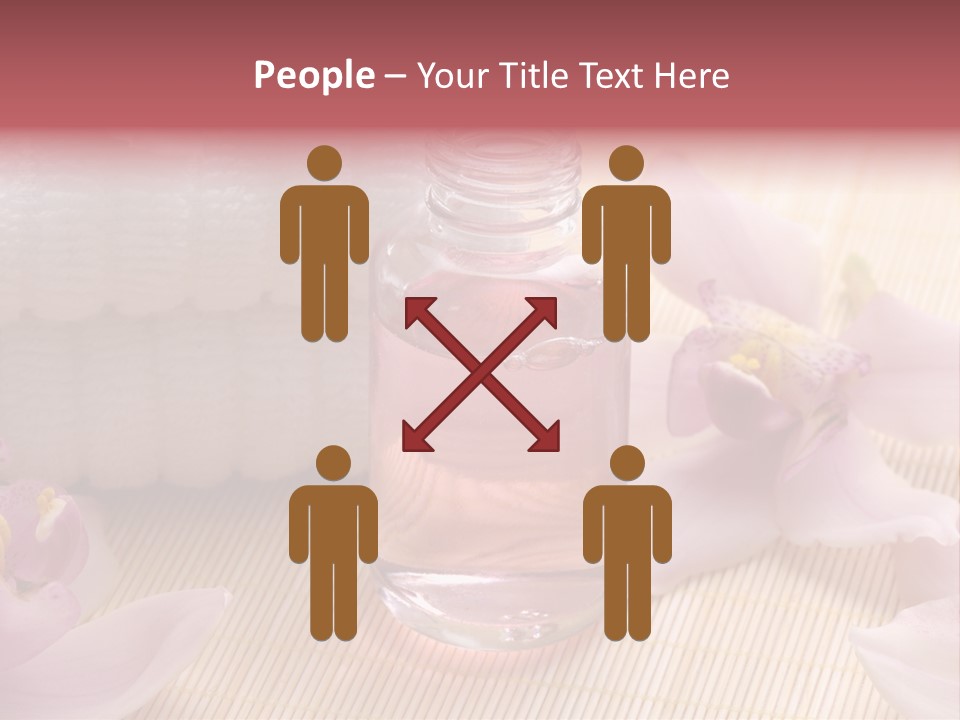 A Bottle Of Perfume Next To A Towel And Flowers PowerPoint Template