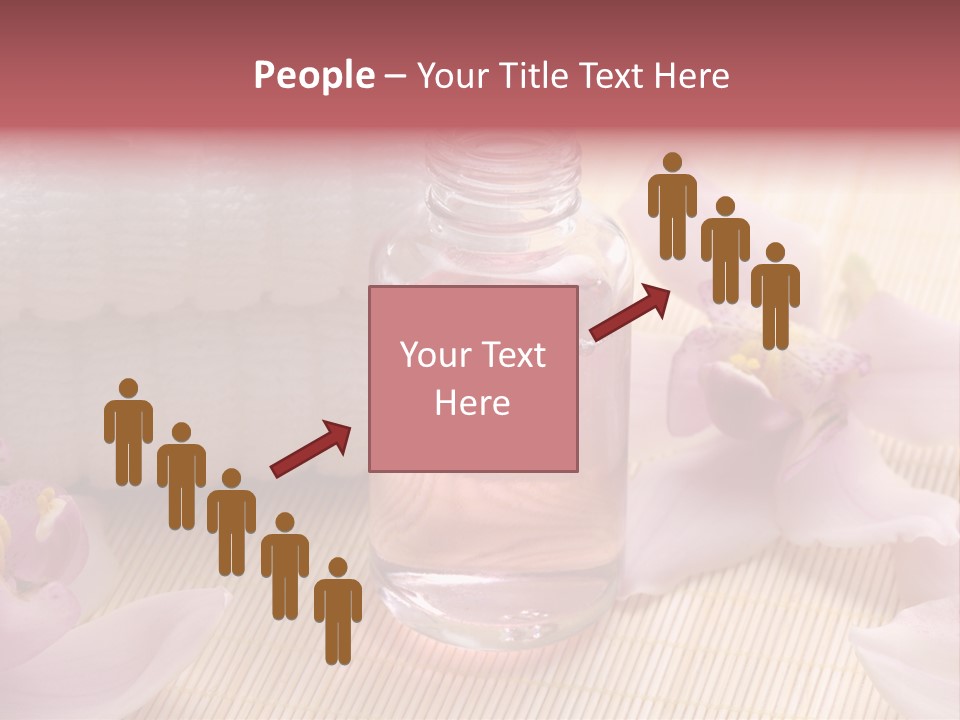 A Bottle Of Perfume Next To A Towel And Flowers PowerPoint Template