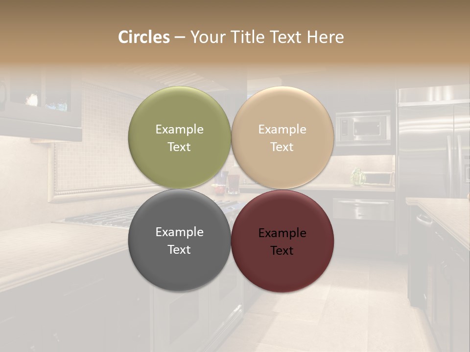 Luxury Kitchen With Granite Countertops PowerPoint Template