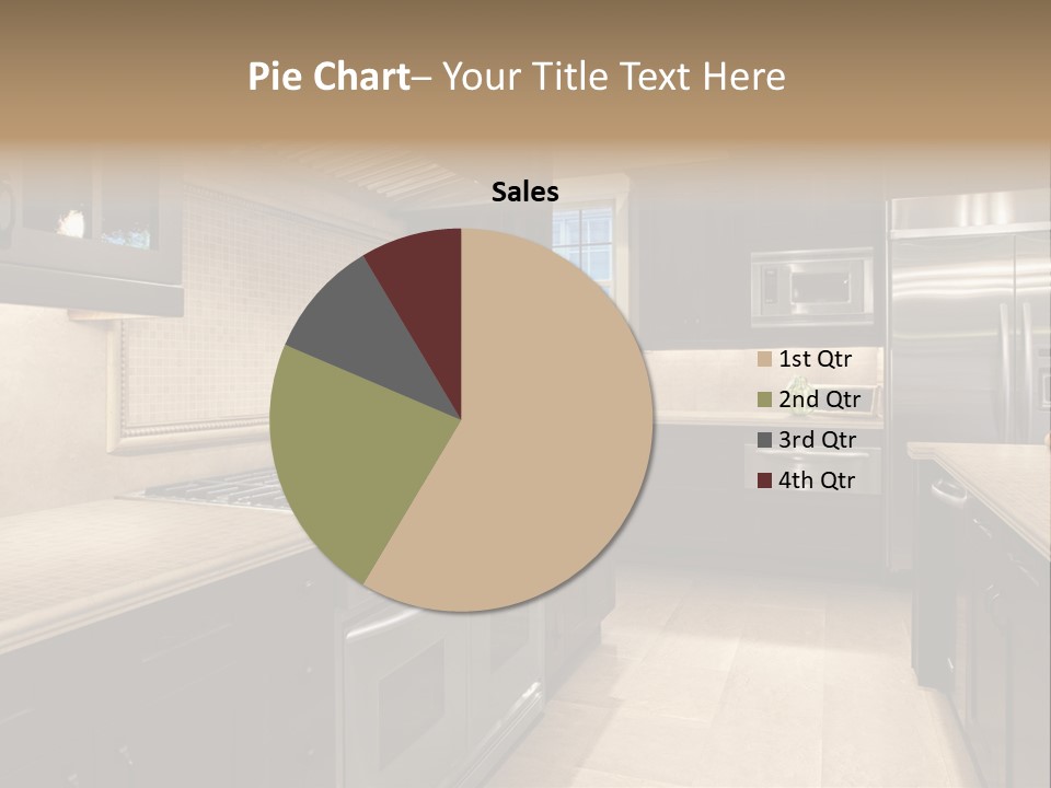 Luxury Kitchen With Granite Countertops PowerPoint Template