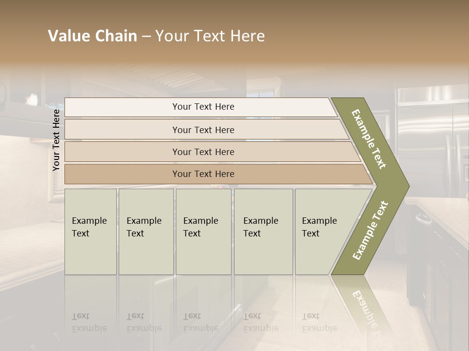 Luxury Kitchen With Granite Countertops PowerPoint Template