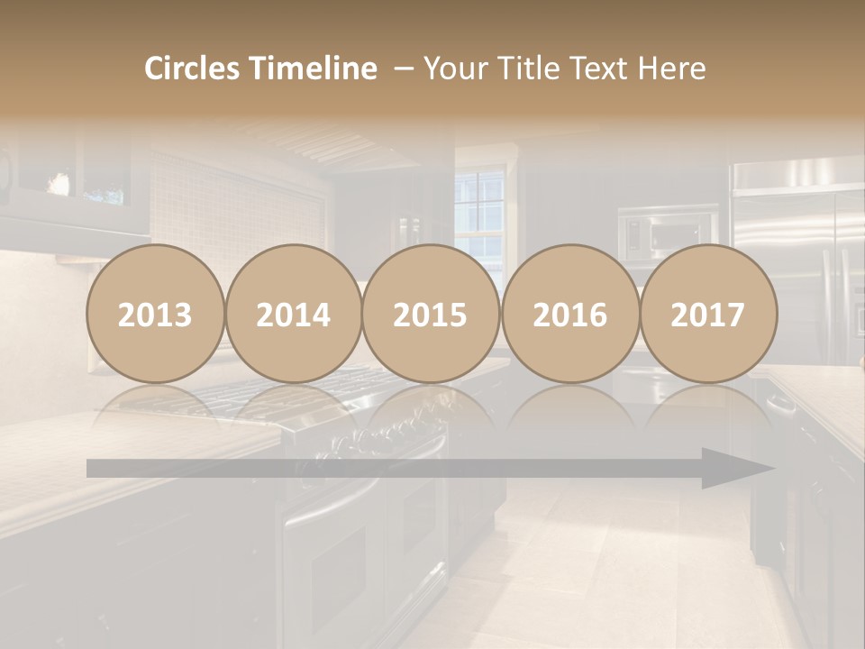 Luxury Kitchen With Granite Countertops PowerPoint Template