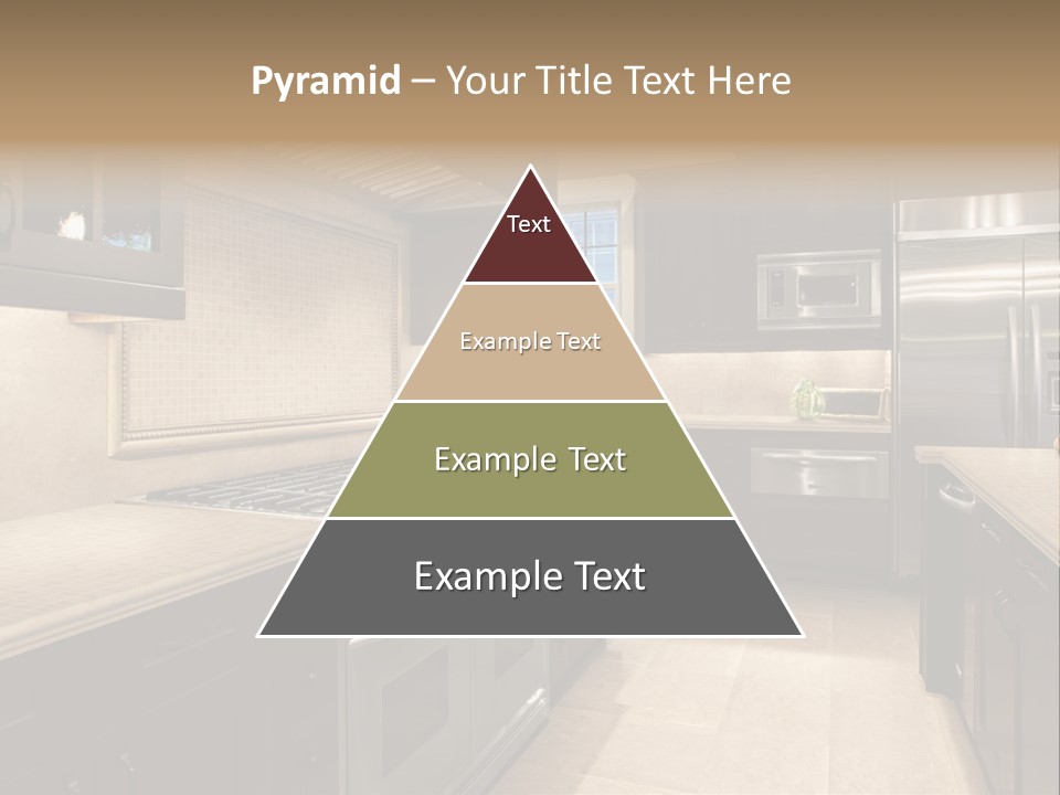 Luxury Kitchen With Granite Countertops PowerPoint Template