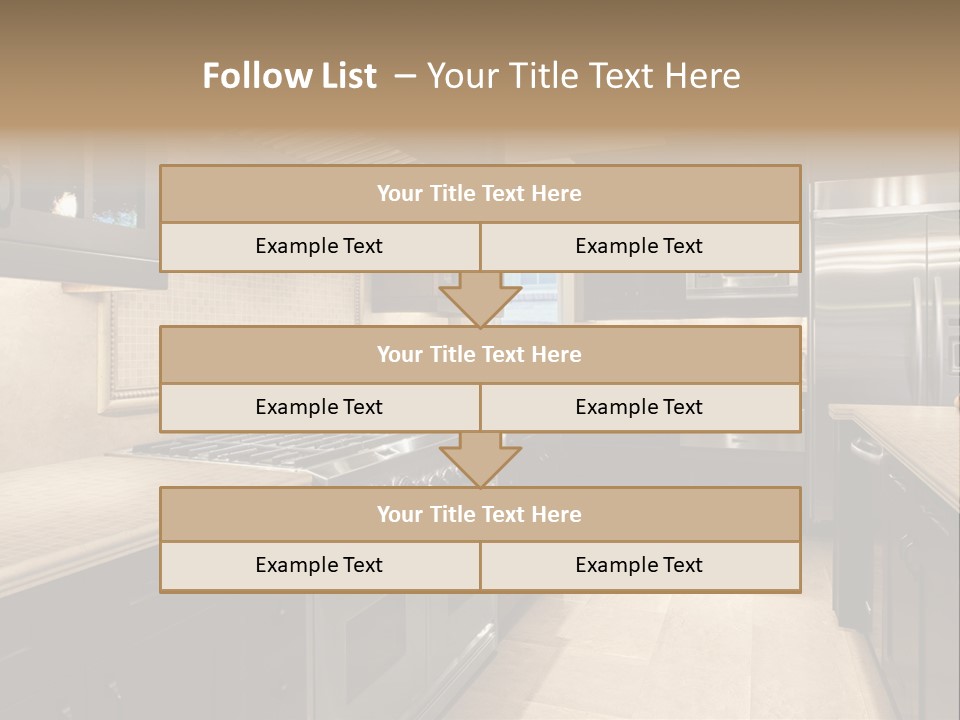 Luxury Kitchen With Granite Countertops PowerPoint Template