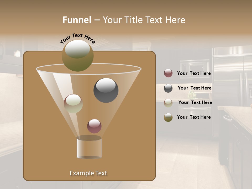 Luxury Kitchen With Granite Countertops PowerPoint Template