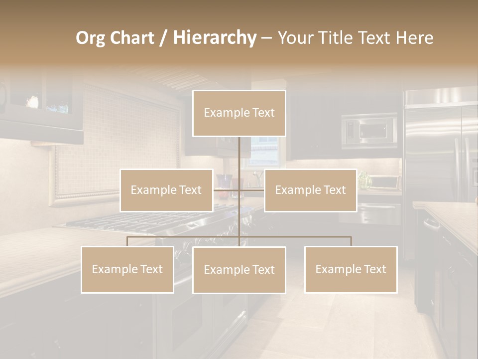 Luxury Kitchen With Granite Countertops PowerPoint Template