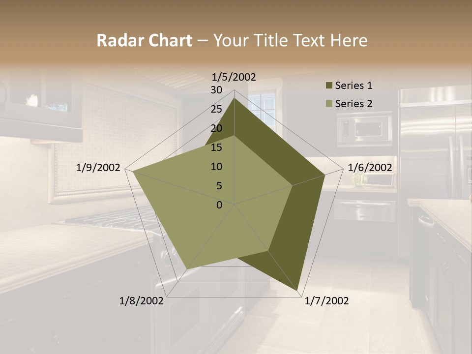 Luxury Kitchen With Granite Countertops PowerPoint Template
