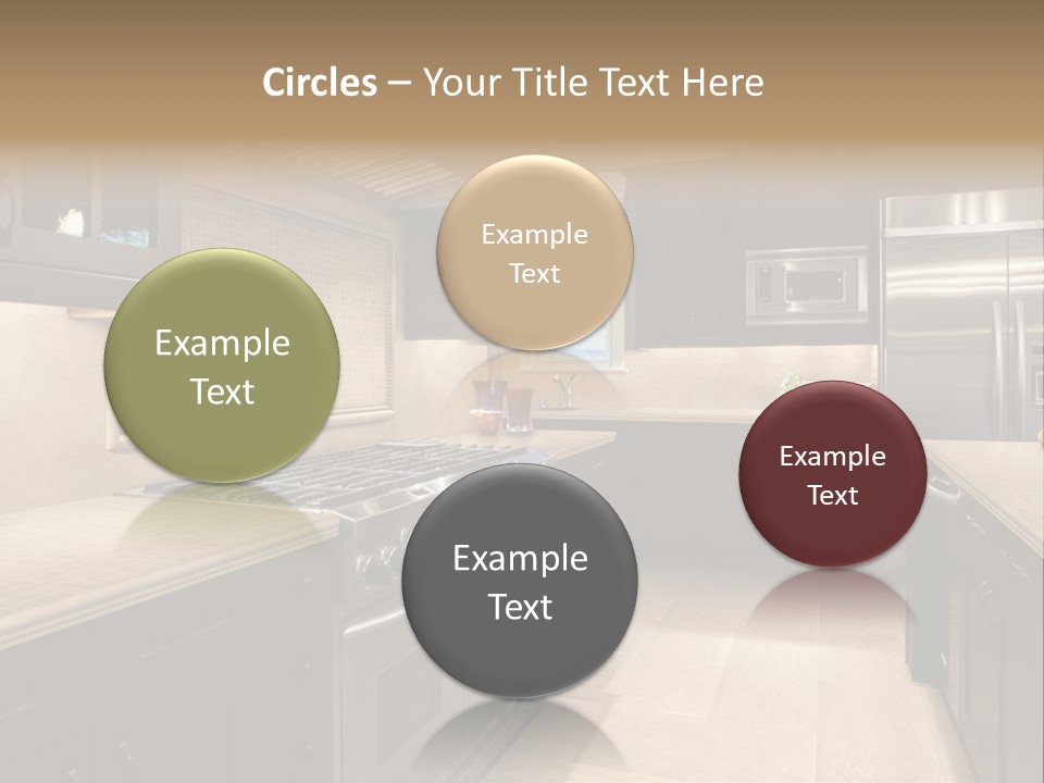 Luxury Kitchen With Granite Countertops PowerPoint Template