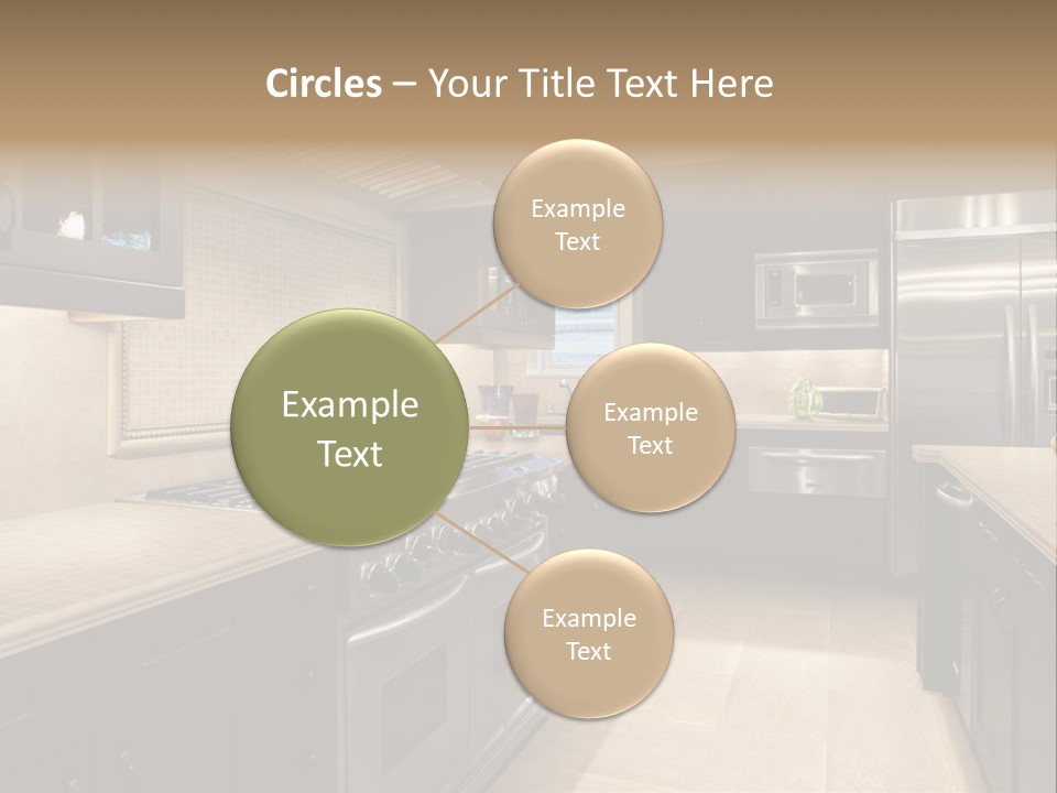 Luxury Kitchen With Granite Countertops PowerPoint Template