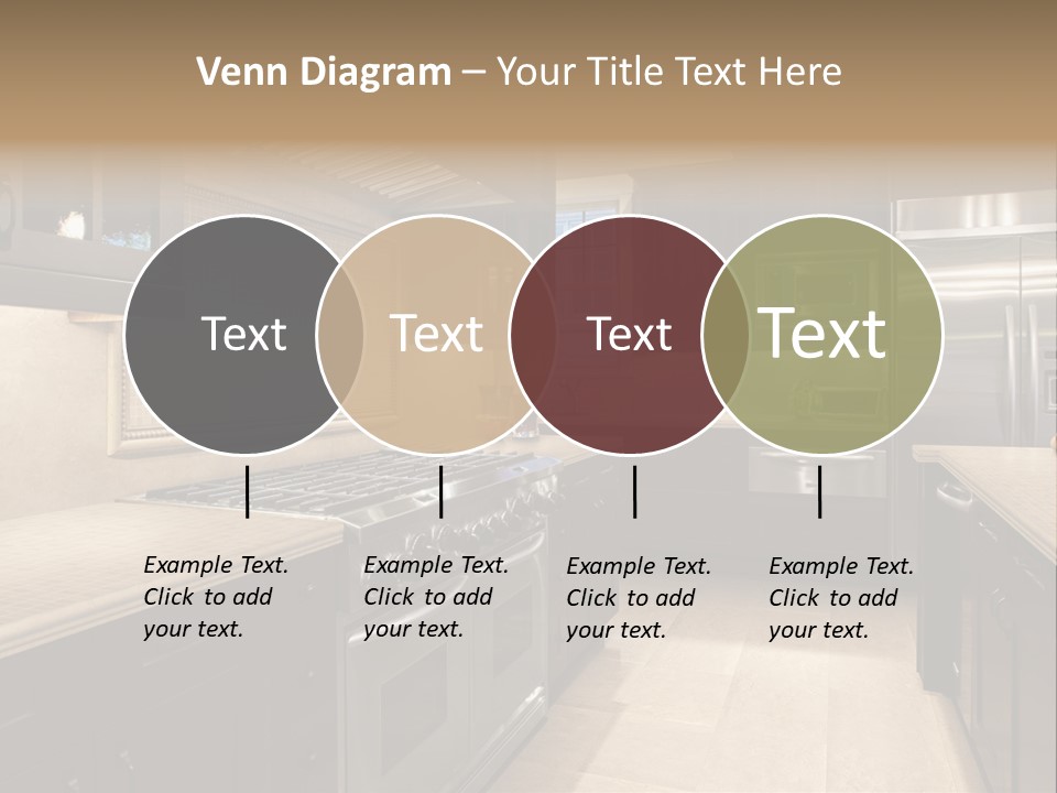 Luxury Kitchen With Granite Countertops PowerPoint Template