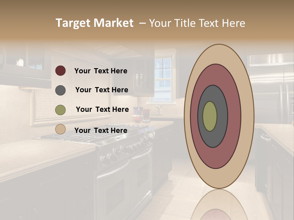 Luxury Kitchen With Granite Countertops PowerPoint Template