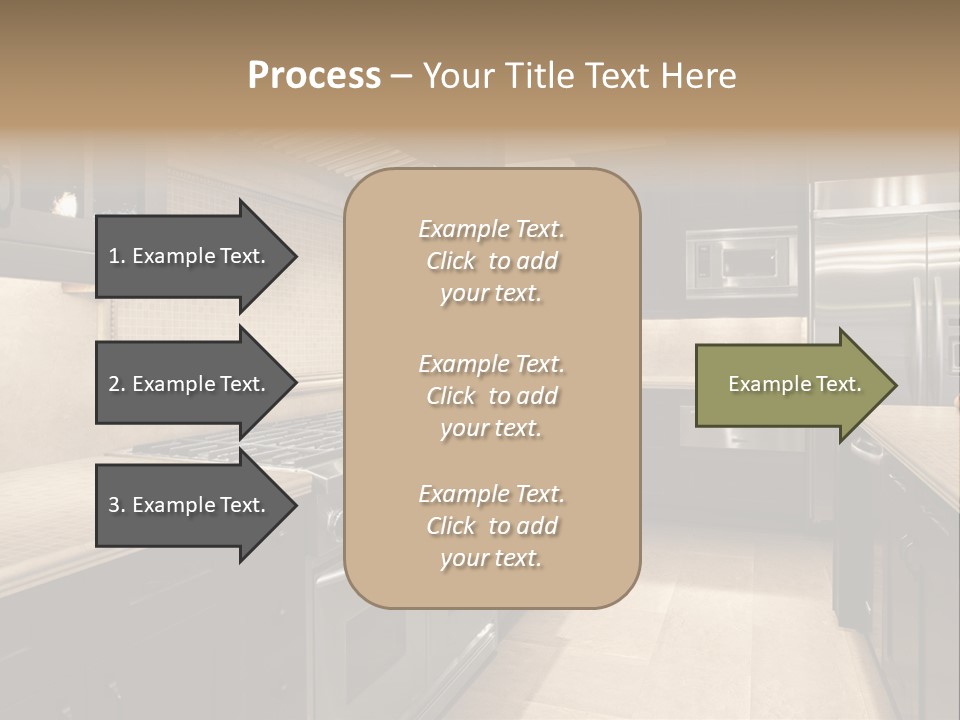 Luxury Kitchen With Granite Countertops PowerPoint Template