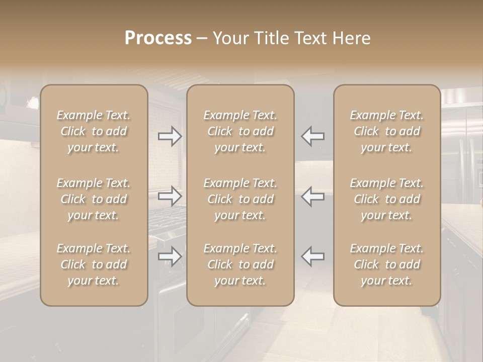 Luxury Kitchen With Granite Countertops PowerPoint Template