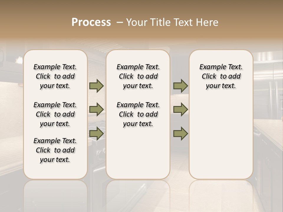 Luxury Kitchen With Granite Countertops PowerPoint Template