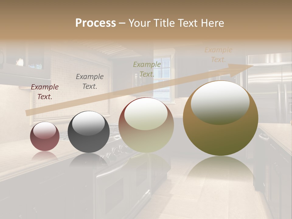 Luxury Kitchen With Granite Countertops PowerPoint Template