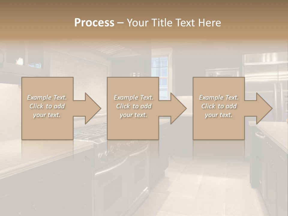 Luxury Kitchen With Granite Countertops PowerPoint Template