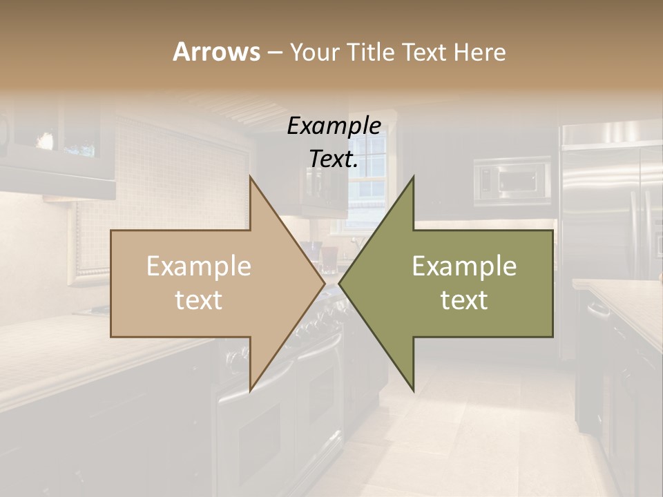 Luxury Kitchen With Granite Countertops PowerPoint Template