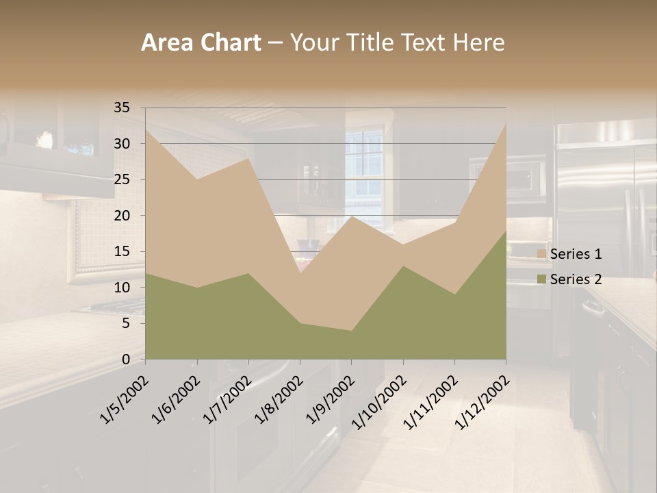 Luxury Kitchen With Granite Countertops PowerPoint Template