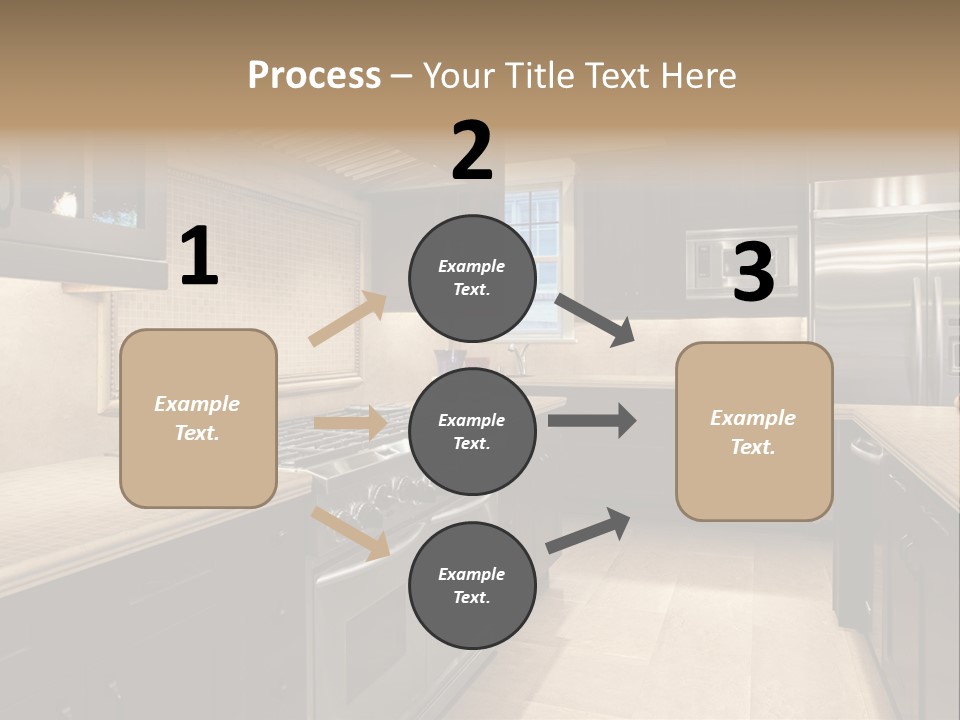 Luxury Kitchen With Granite Countertops PowerPoint Template