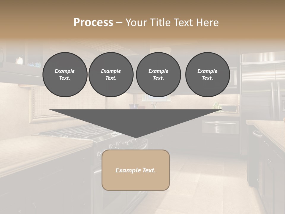 Luxury Kitchen With Granite Countertops PowerPoint Template