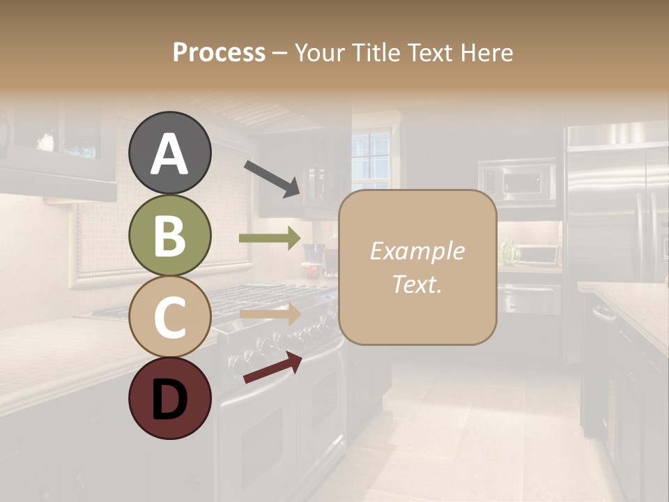 Luxury Kitchen With Granite Countertops PowerPoint Template
