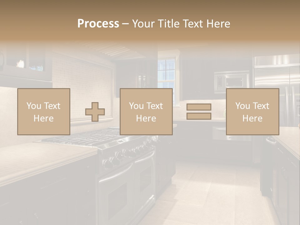 Luxury Kitchen With Granite Countertops PowerPoint Template