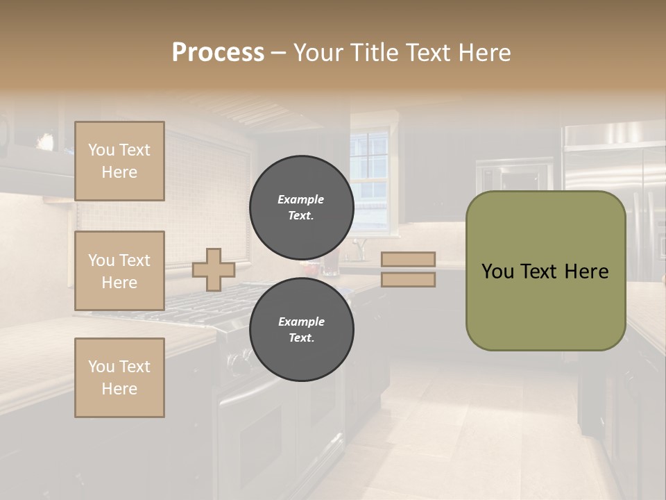 Luxury Kitchen With Granite Countertops PowerPoint Template
