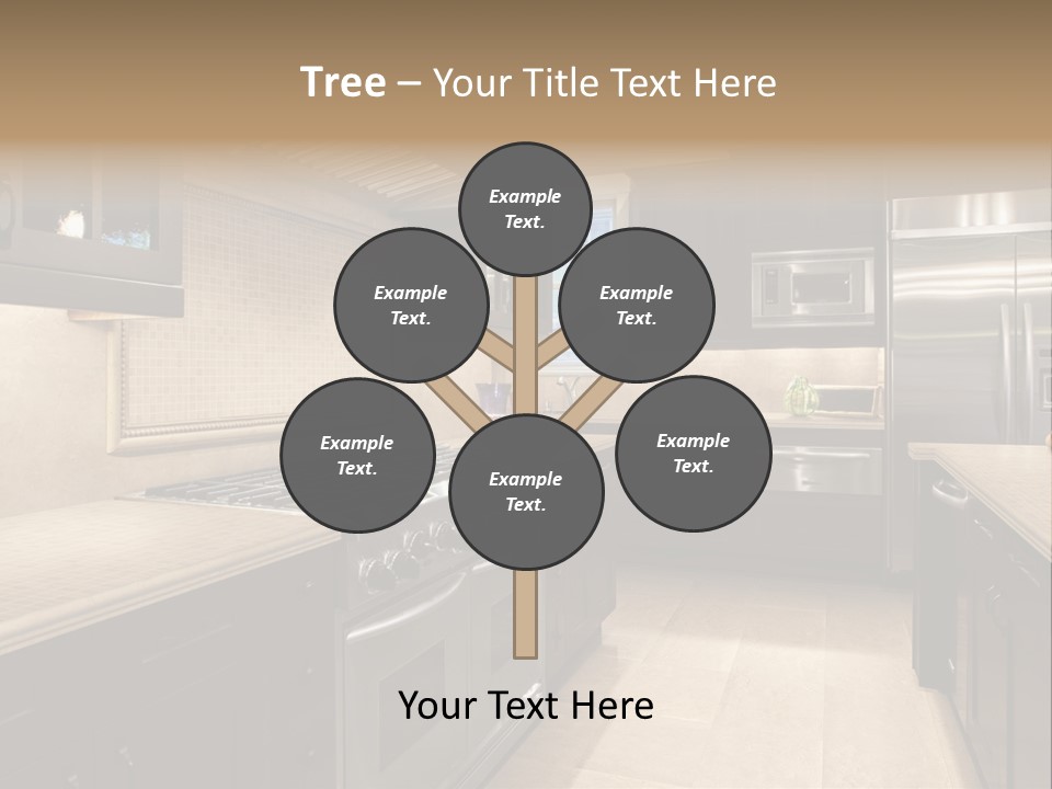 Luxury Kitchen With Granite Countertops PowerPoint Template