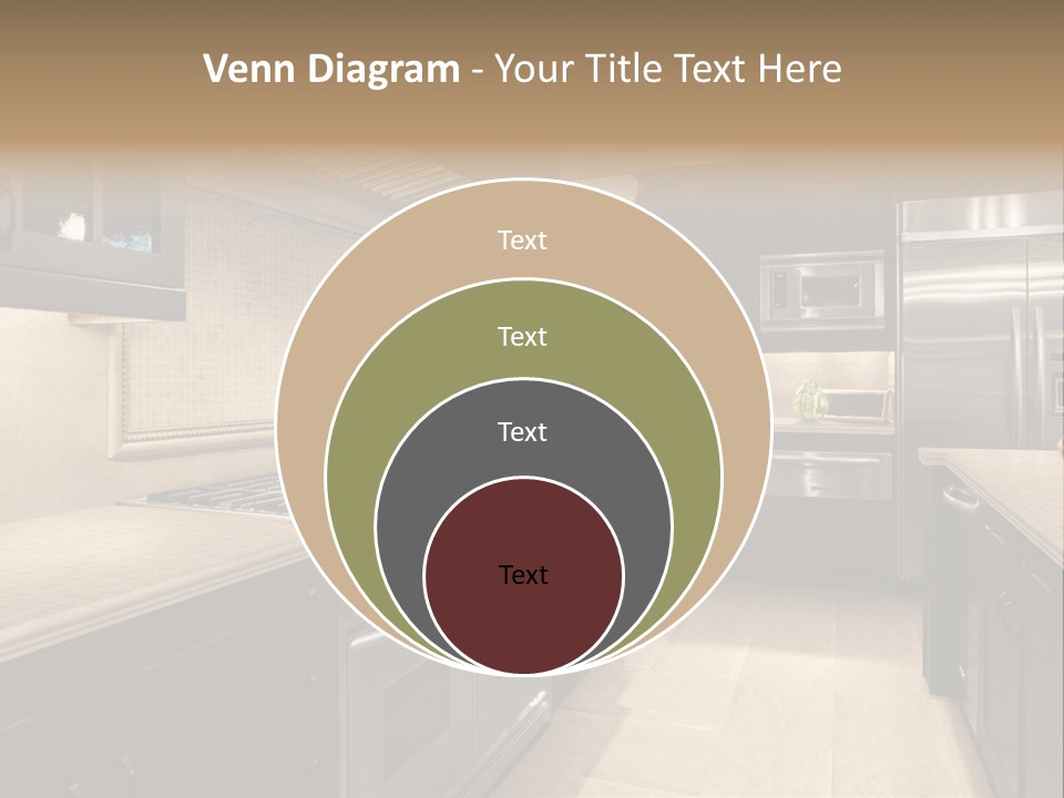 Luxury Kitchen With Granite Countertops PowerPoint Template