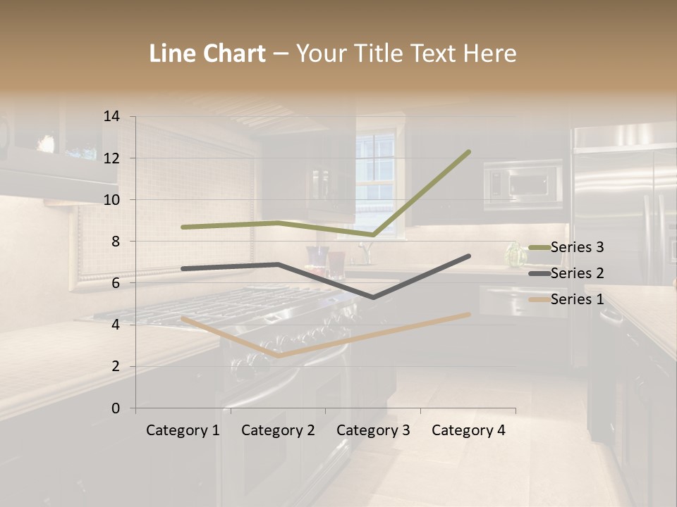 Luxury Kitchen With Granite Countertops PowerPoint Template