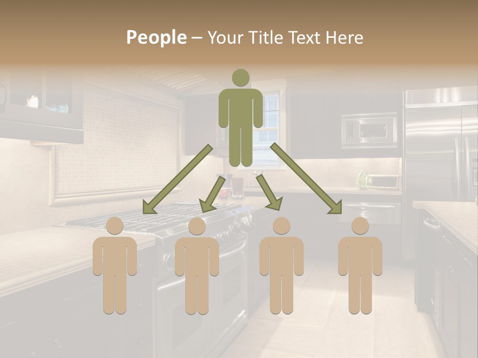 Luxury Kitchen With Granite Countertops PowerPoint Template