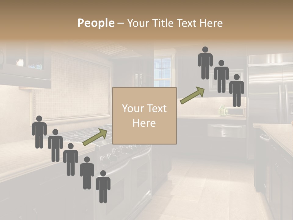 Luxury Kitchen With Granite Countertops PowerPoint Template