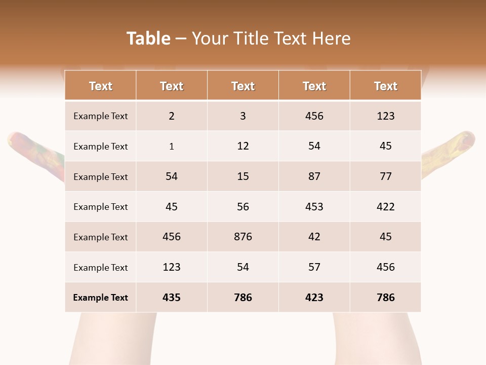 Kindergartner Rainbow Hand Painting Painted Hands PowerPoint Template