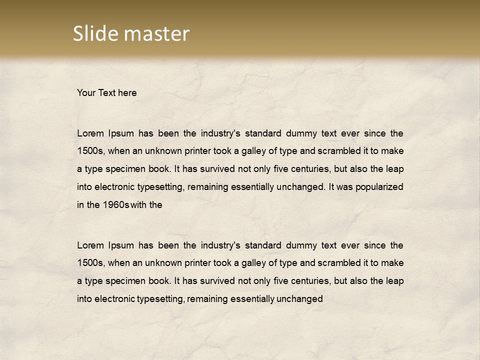 Old Grungy And Creased Paper Background. PowerPoint Template