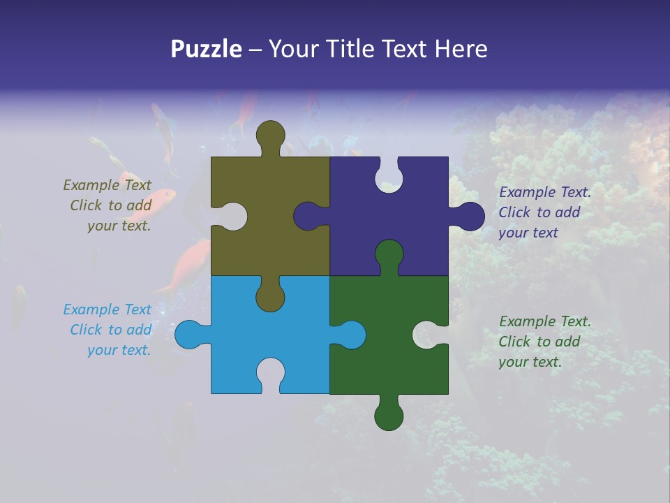 Scuba Divers And Coral Reef PowerPoint Template