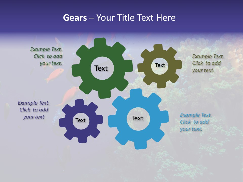 Scuba Divers And Coral Reef PowerPoint Template