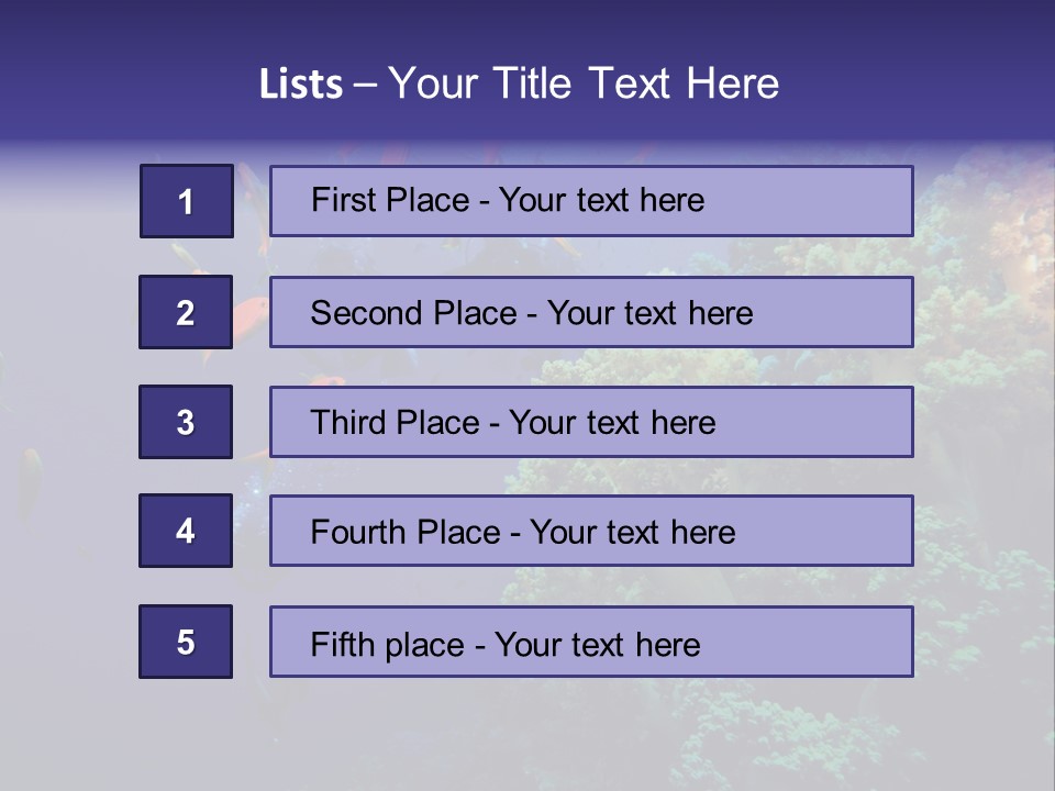 Scuba Divers And Coral Reef PowerPoint Template