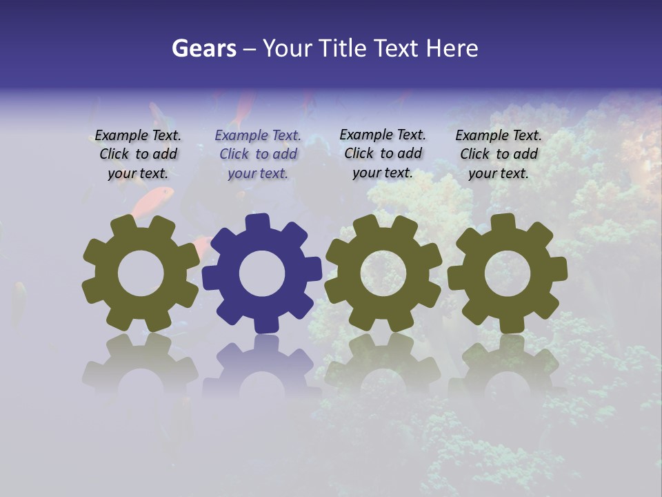 Scuba Divers And Coral Reef PowerPoint Template