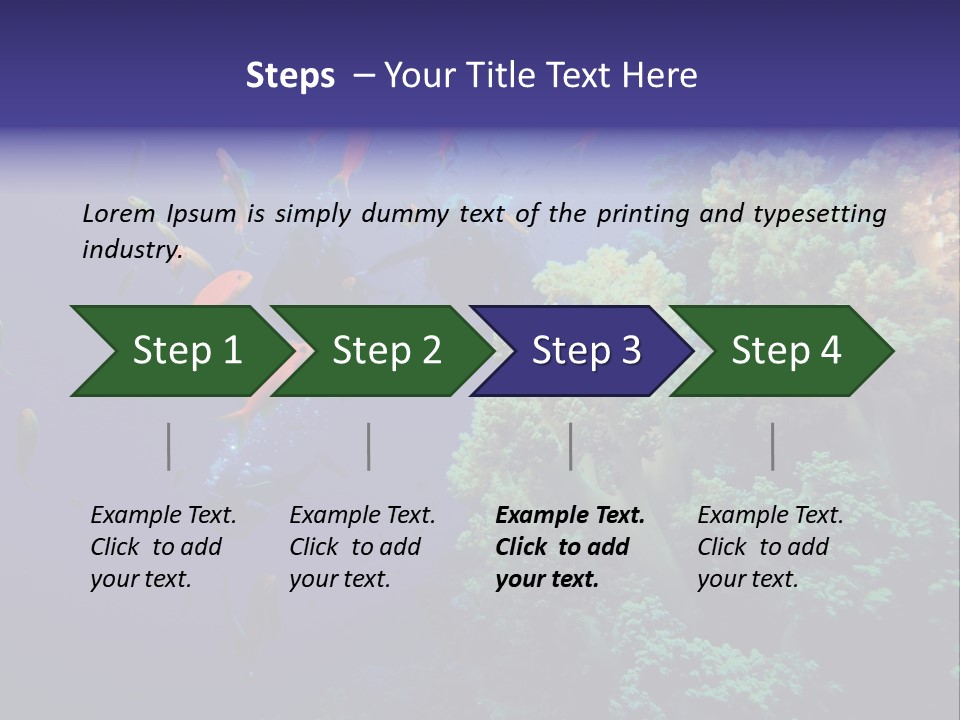 Scuba Divers And Coral Reef PowerPoint Template