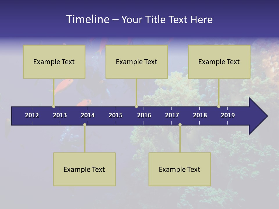 Scuba Divers And Coral Reef PowerPoint Template