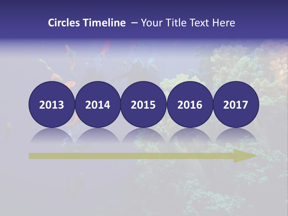 Scuba Divers And Coral Reef PowerPoint Template