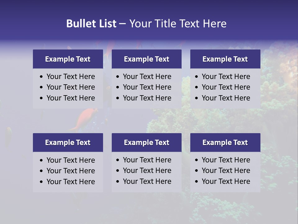 Scuba Divers And Coral Reef PowerPoint Template