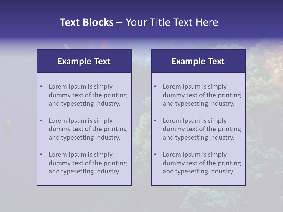 Scuba Divers And Coral Reef PowerPoint Template