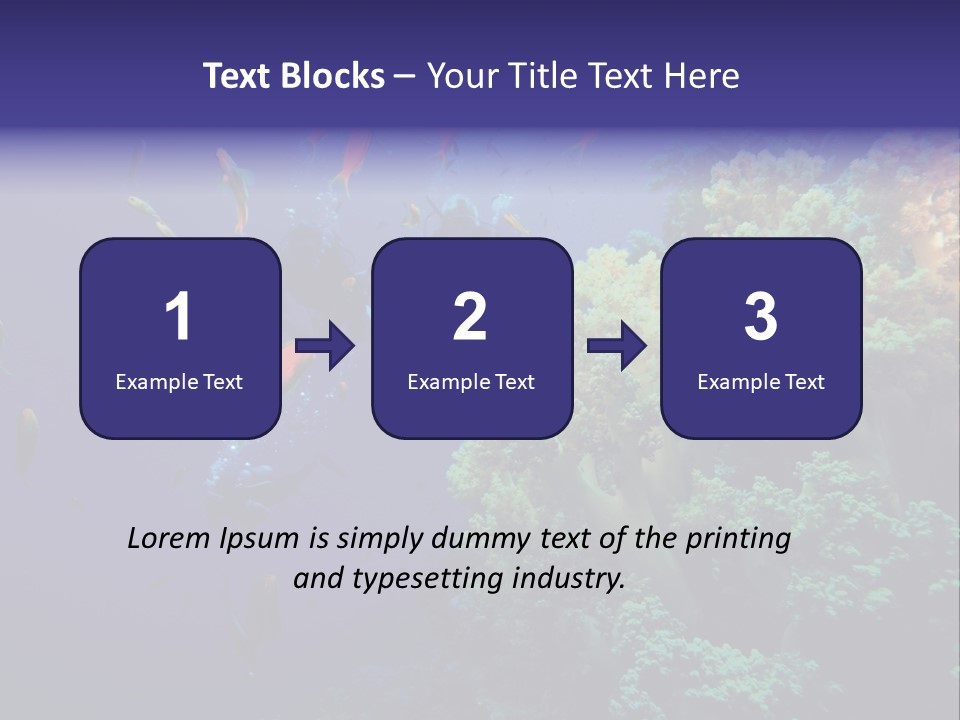 Scuba Divers And Coral Reef PowerPoint Template