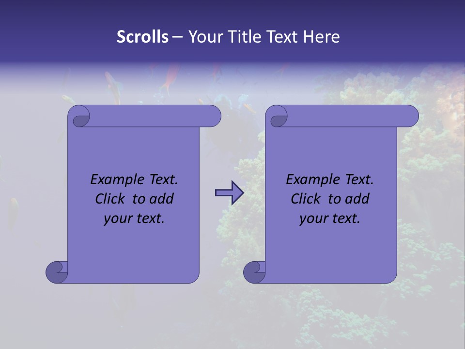 Scuba Divers And Coral Reef PowerPoint Template