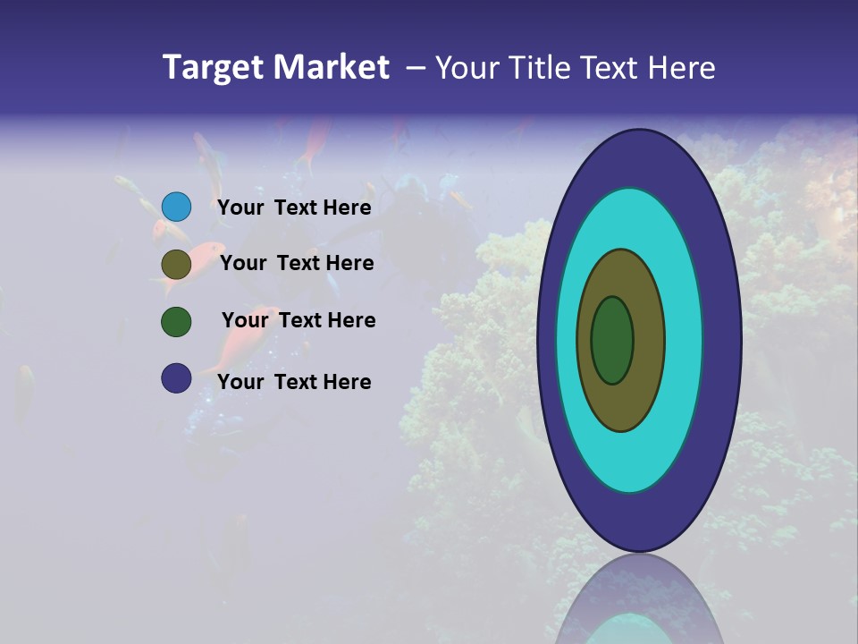 Scuba Divers And Coral Reef PowerPoint Template