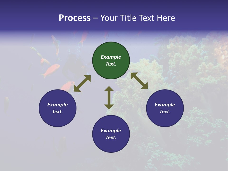 Scuba Divers And Coral Reef PowerPoint Template