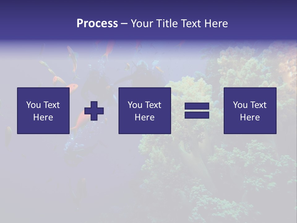 Scuba Divers And Coral Reef PowerPoint Template