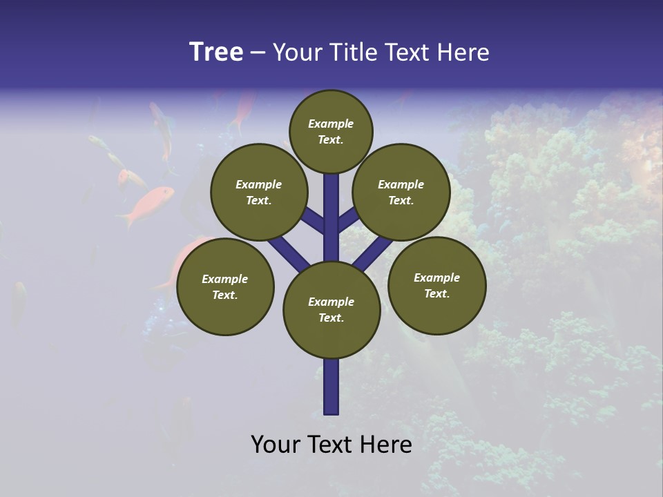 Scuba Divers And Coral Reef PowerPoint Template