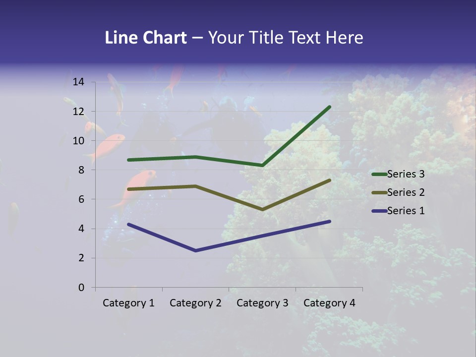 Scuba Divers And Coral Reef PowerPoint Template